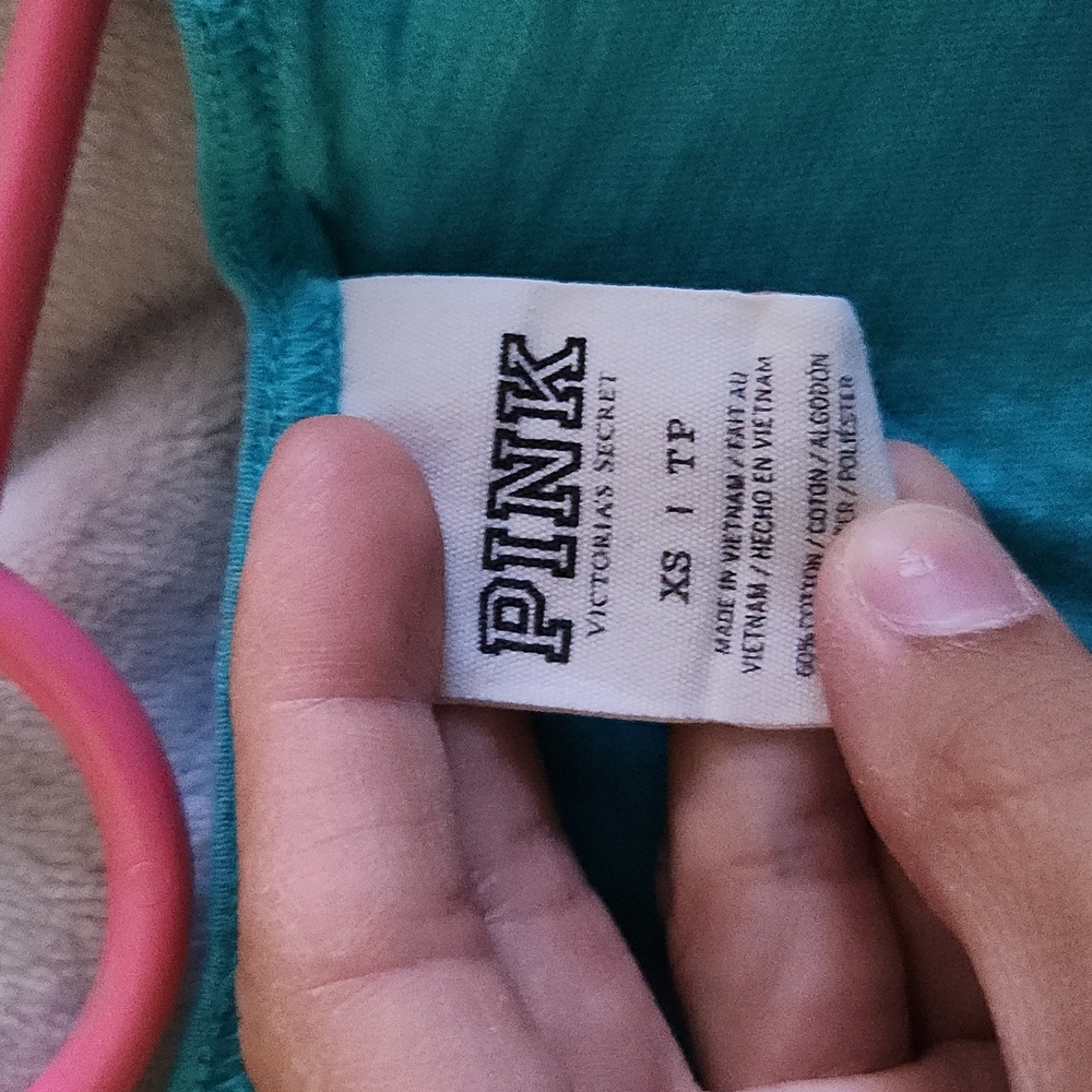 Victoria Secret PINK blue palm tree tank top Size XS - Picture 3 of 3